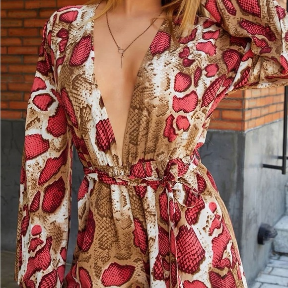 Animal Print/Floral Romper - Picture 1 of 4